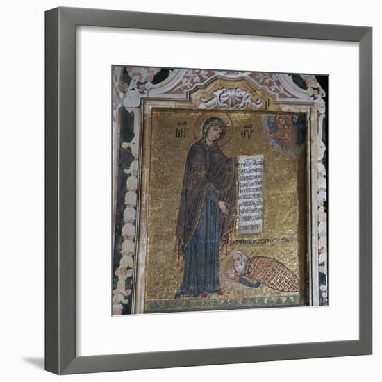 A mosaic of George of Antioch before the Virgin Mary, 15th century-Unknown-Framed Giclee Print
