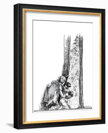 A Most Happy Christmas - Child Life-William Mark Young-Framed Giclee Print