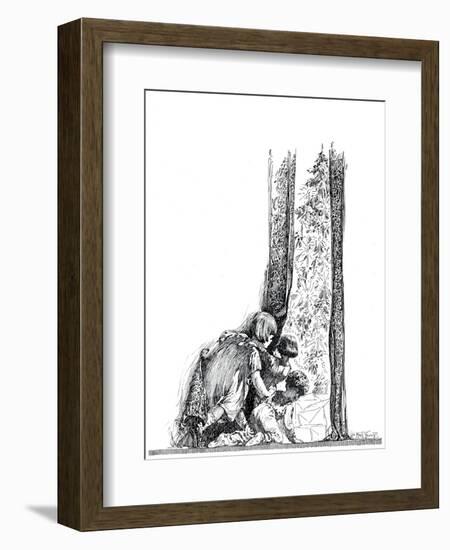 A Most Happy Christmas - Child Life-William Mark Young-Framed Giclee Print