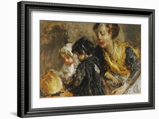 A Mother and Child, 1864-Mose Bianchi-Framed Giclee Print