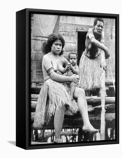 A Mother and Her Child, Papua, New Guinea, 1936-Ewing Galloway-Framed Premier Image Canvas