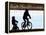 A Mother and Son are Silhouetted as They Ride Along the Schuylkill River-null-Framed Premier Image Canvas