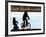 A Mother and Son are Silhouetted as They Ride Along the Schuylkill River-null-Framed Photographic Print