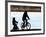 A Mother and Son are Silhouetted as They Ride Along the Schuylkill River-null-Framed Photographic Print