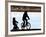 A Mother and Son are Silhouetted as They Ride Along the Schuylkill River-null-Framed Photographic Print