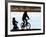 A Mother and Son are Silhouetted as They Ride Along the Schuylkill River-null-Framed Photographic Print