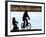 A Mother and Son are Silhouetted as They Ride Along the Schuylkill River-null-Framed Photographic Print