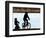 A Mother and Son are Silhouetted as They Ride Along the Schuylkill River-null-Framed Photographic Print