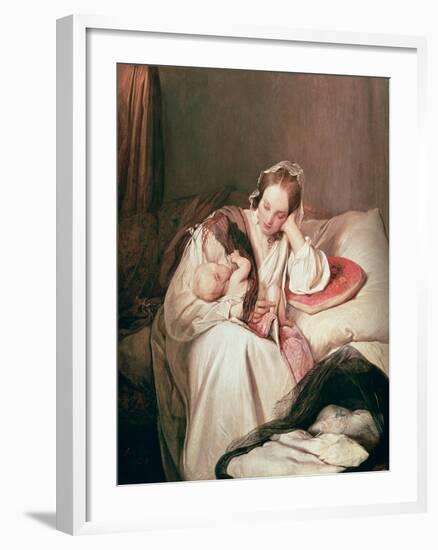 A Mother's Love, 1839-Josef Danhauser-Framed Giclee Print