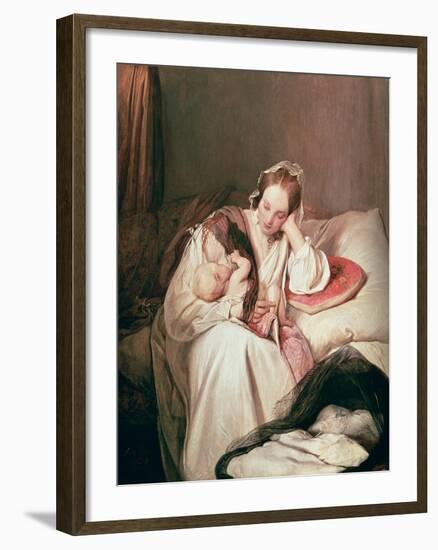 A Mother's Love, 1839-Josef Danhauser-Framed Giclee Print