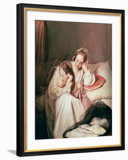 A Mother's Love, 1839-Josef Danhauser-Framed Giclee Print