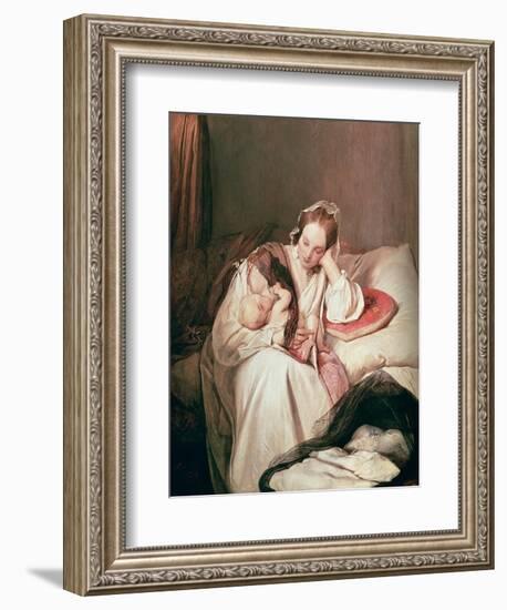 A Mother's Love, 1839-Josef Danhauser-Framed Giclee Print