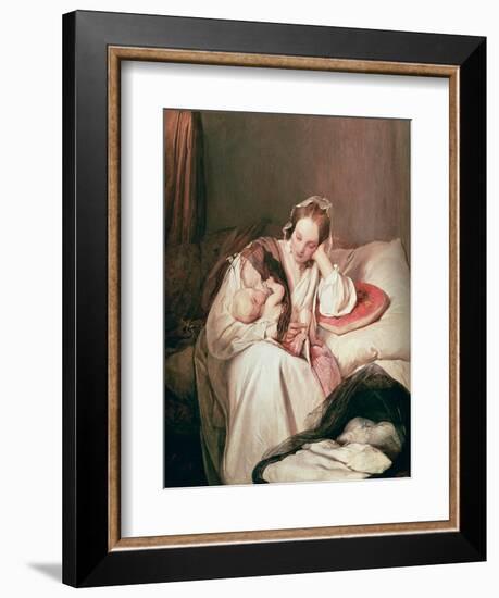 A Mother's Love, 1839-Josef Danhauser-Framed Giclee Print