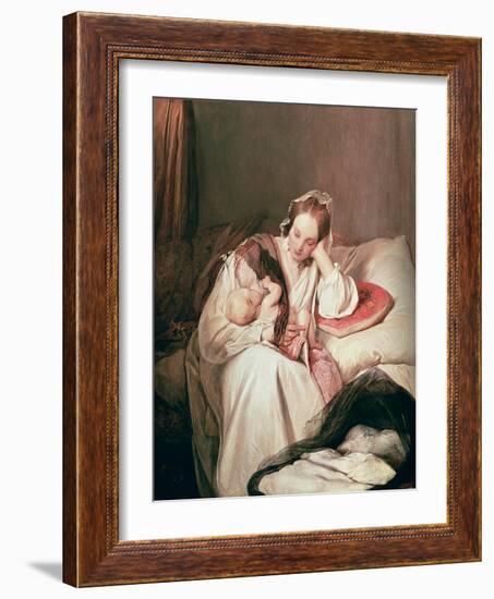 A Mother's Love, 1839-Josef Danhauser-Framed Giclee Print