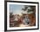 A Mother with Her Children in a Chinese Garden, circa 1850-null-Framed Giclee Print