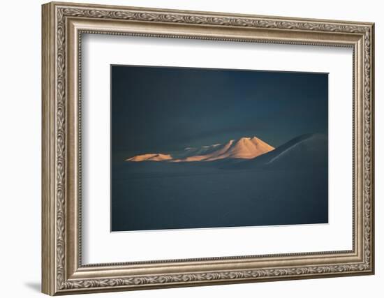 A Mountain Lit by Sunrise in Vatnajokull National Park in Northern Iceland-Alex Saberi-Framed Photographic Print