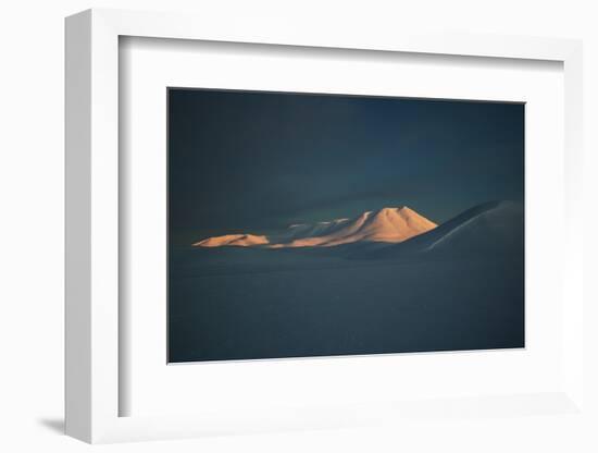 A Mountain Lit by Sunrise in Vatnajokull National Park in Northern Iceland-Alex Saberi-Framed Photographic Print