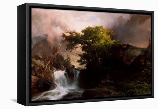 A Mountain Stream, 1869-Thomas Moran-Framed Premier Image Canvas