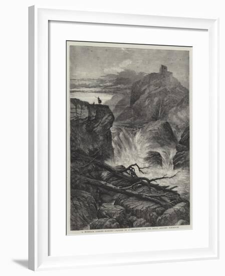 A Mountain Torrent, Morning-null-Framed Giclee Print