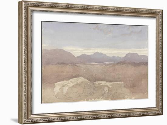 A Mountainous View, North Wales, C.1818-David Cox-Framed Giclee Print