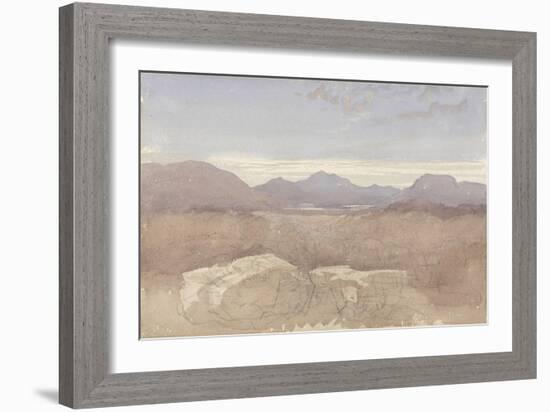 A Mountainous View, North Wales, C.1818-David Cox-Framed Giclee Print