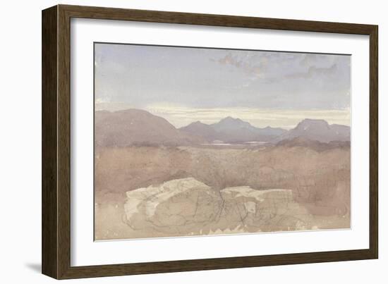 A Mountainous View, North Wales, C.1818-David Cox-Framed Giclee Print