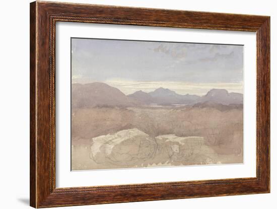 A Mountainous View, North Wales, C.1818-David Cox-Framed Giclee Print