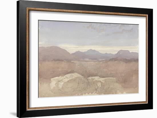 A Mountainous View, North Wales, C.1818-David Cox-Framed Giclee Print