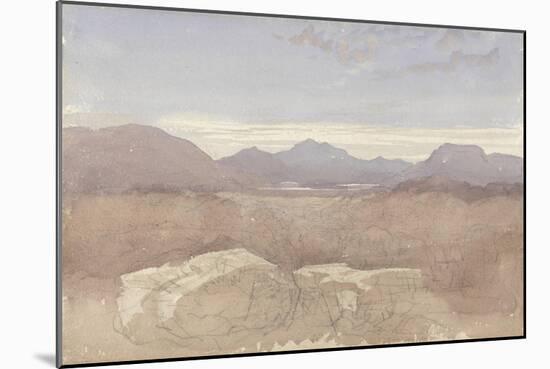 A Mountainous View, North Wales, C.1818-David Cox-Mounted Giclee Print