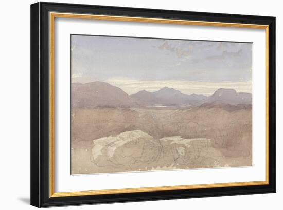 A Mountainous View, North Wales, C.1818-David Cox-Framed Giclee Print