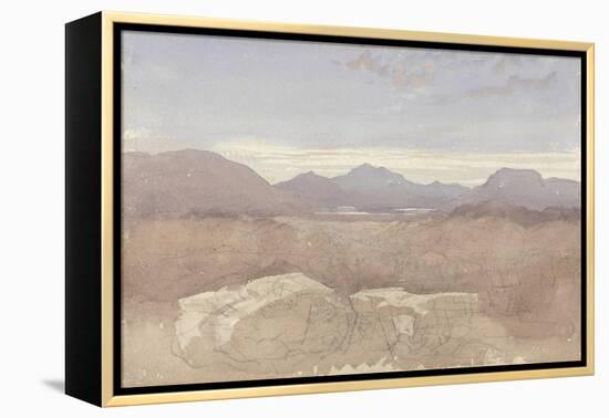 A Mountainous View, North Wales, C.1818-David Cox-Framed Premier Image Canvas