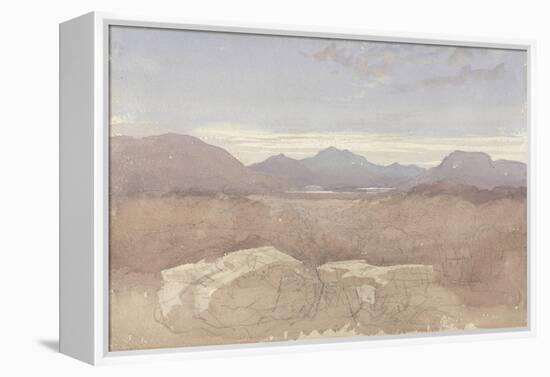 A Mountainous View, North Wales, C.1818-David Cox-Framed Premier Image Canvas