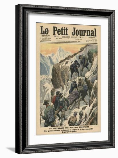 A Moving Descent Down the Mont Blanc-French School-Framed Giclee Print