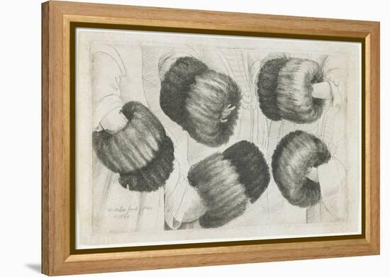 A Muff in Five Views, 1645-1646-Wenceslaus Hollar-Framed Premier Image Canvas