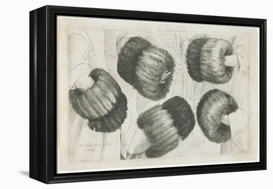 A Muff in Five Views, 1645-1646-Wenceslaus Hollar-Framed Premier Image Canvas