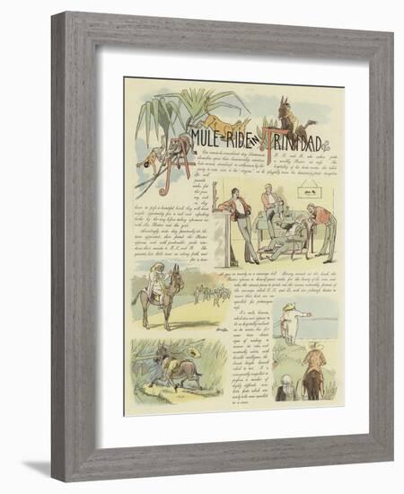 A Mule Ride in Trinidad-null-Framed Giclee Print
