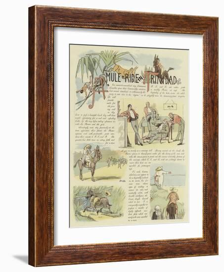 A Mule Ride in Trinidad-null-Framed Giclee Print