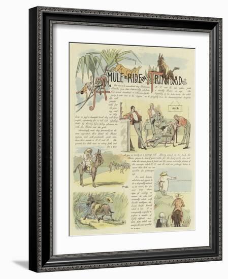 A Mule Ride in Trinidad-null-Framed Giclee Print