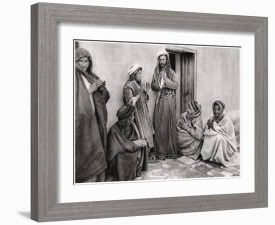 A Mullah Teaching a Prayer to a Young Man, Iraq, 1925-A Kerim-Framed Giclee Print