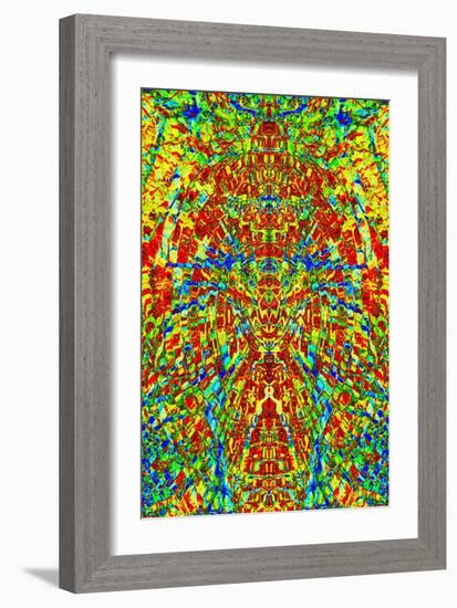 A Multicolored Kaleidoscopic Tapestry-Ray2012-Framed Art Print