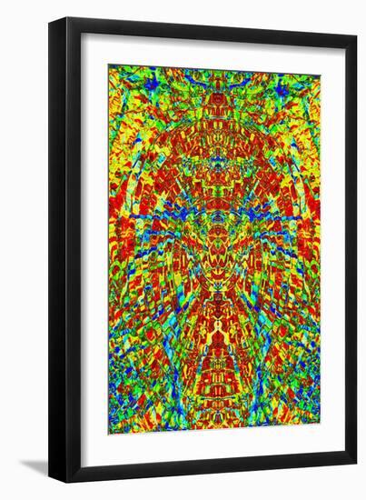 A Multicolored Kaleidoscopic Tapestry-Ray2012-Framed Art Print