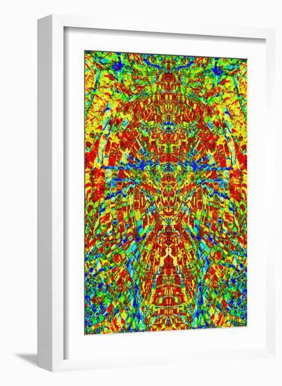 A Multicolored Kaleidoscopic Tapestry-Ray2012-Framed Art Print