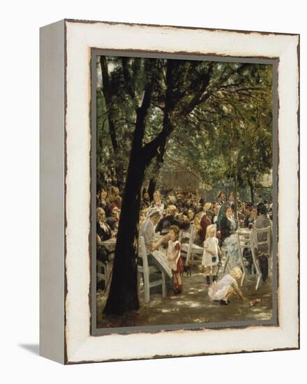 A Munich Beer Garden, 1883/84-Max Liebermann-Framed Premier Image Canvas