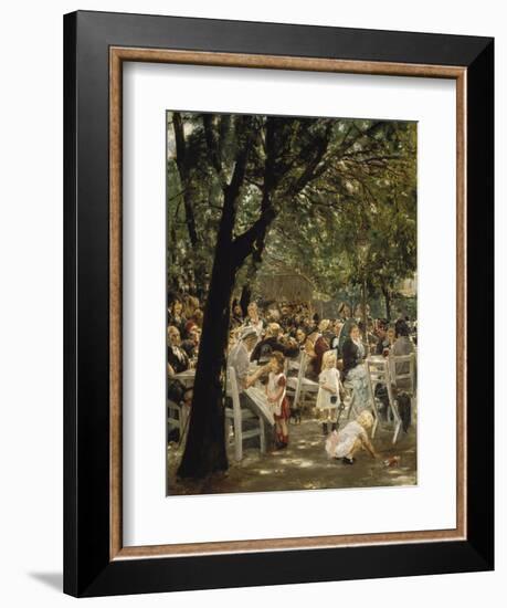 A Munich Beer Garden, 1883/84-Max Liebermann-Framed Giclee Print