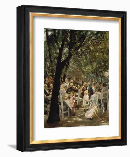 A Munich Beer Garden, 1883/84-Max Liebermann-Framed Giclee Print