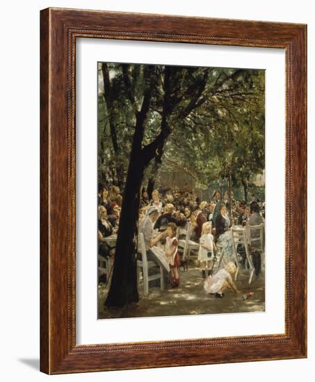 A Munich Beer Garden, 1883/84-Max Liebermann-Framed Giclee Print