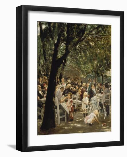 A Munich Beer Garden, 1883/84-Max Liebermann-Framed Giclee Print