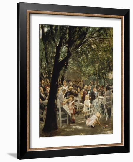 A Munich Beer Garden, 1883/84-Max Liebermann-Framed Giclee Print