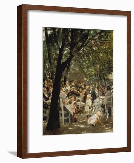 A Munich Beer Garden, 1883/84-Max Liebermann-Framed Giclee Print