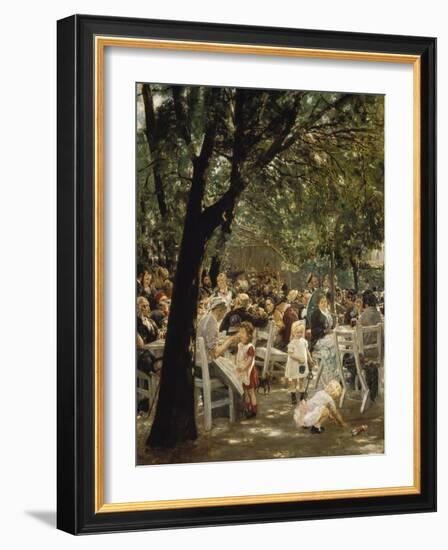 A Munich Beer Garden, 1883/84-Max Liebermann-Framed Giclee Print